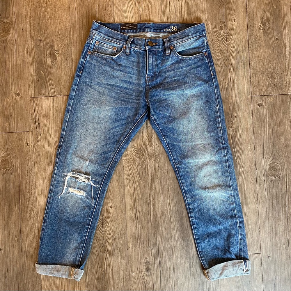 J. Crew Slim Broken in Boyfriend Jeans Size 26